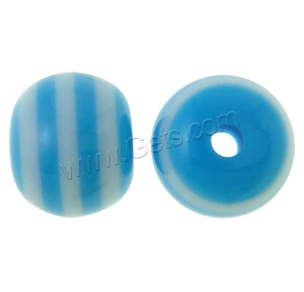 Striped Resin Beads, Round, different size for choice, mixed colors, Hole:Approx 2mm, 1000PCs/Bag, Sold By Bag