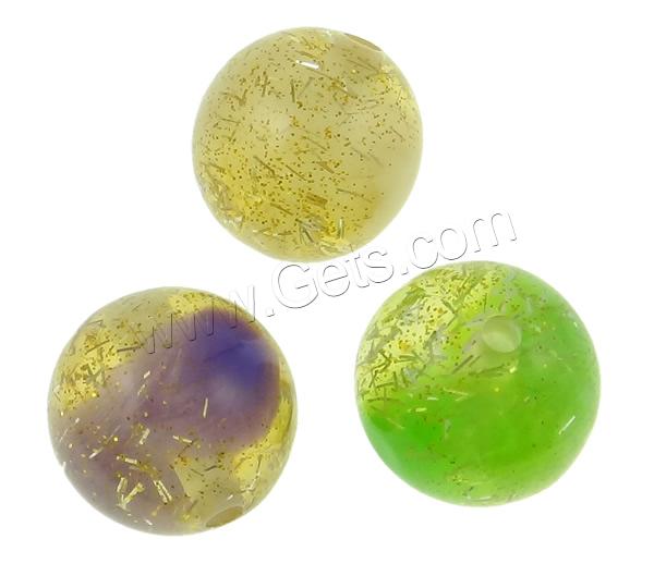 Konfetti Harz Perlen, rund, verschiedene Größen vorhanden, gemischte Farben, verkauft von Tasche