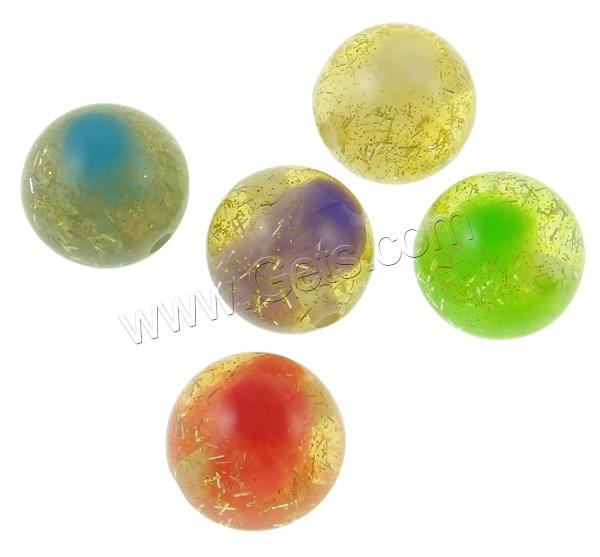 Perles de résine de confettis, Rond, normes différentes pour le choix, couleurs mélangées, Vendu par sac