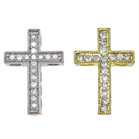 Zinc Alloy Cross Pendants, plated, with rhinestone nickel, lead & cadmium free Approx 1mm 