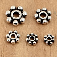 Thailand Sterling Silver Spacer Bead, Flower 