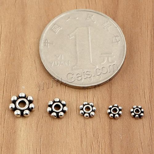 Thailand Sterling Silver Spacer Bead, Flower, different size for choice, 50PCs/Bag, Sold By Bag