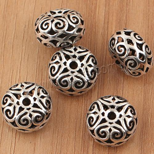 Thailand Sterling Silver Beads, Rondelle, different size for choice & hollow, 15PCs/Bag, Sold By Bag