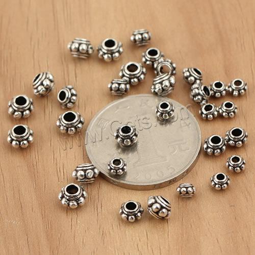 Thailand Sterling Silver Beads, Drum, different size for choice, 55PCs/Bag, Sold By Bag