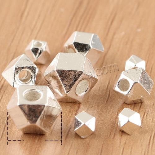 Thailand Sterling Silver Beads, Polygon, different size for choice, 10PCs/Bag, Sold By Bag