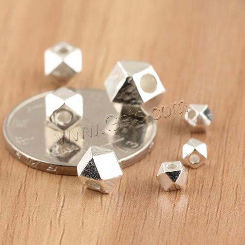 Thailand Sterling Silver Beads, Polygon, different size for choice, 10PCs/Bag, Sold By Bag