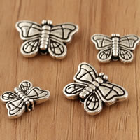 Thailand Sterling Silver Beads, Butterfly Approx 1mm 