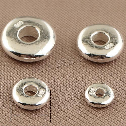 Sterling Silver Spacer Beads, 925 Sterling Silver, Donut, different size for choice, 15PCs/Bag, Sold By Bag