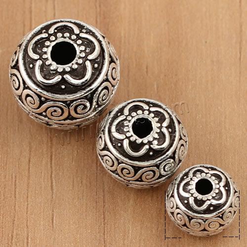 Thailand Sterling Silver Beads, Drum, different size for choice, 7PCs/Bag, Sold By Bag