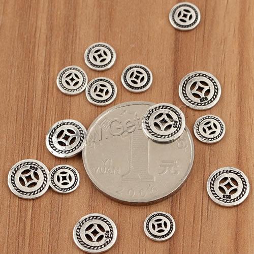 Thailand Sterling Silver Washer, Flat Round, different size for choice, Hole:Approx 1mm, 50PCs/Bag, Sold By Bag