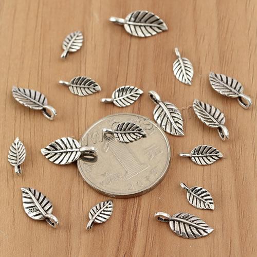 Thailand Sterling Silver Pendants, Leaf, different size for choice, 50PCs/Bag, Sold By Bag