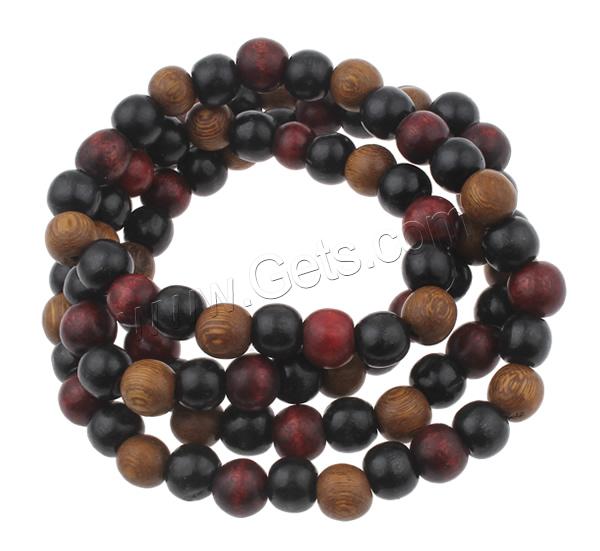 Wrist Mala, Wood, Round, different length for choice & multi-strand, multi-colored, 10mm, Sold By Strand