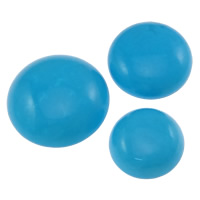 Synthetic Turquoise Cabochon, Dome & Customized & flat back, blue 