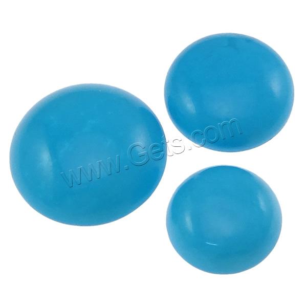 Synthetic Turquoise Cabochon, Dome, different size for choice & Customized & flat back, blue, Sold By PC
