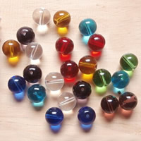 Abalorios de Cristal Esféricos, diverso tamaño para la opción, color mixto, agujero:aproximado 1-1.5mm, Vendido por Bolsa