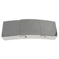 Cierre magnético de acero inoxidable rectangular, Rectángular, color original, 41x17x5mm, agujero:aproximado 15x3mm, Vendido por UD
