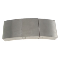 Cierre magnético de acero inoxidable rectangular, Rectángular, color original, 42x17x6mm, agujero:aproximado 15x3mm, Vendido por UD