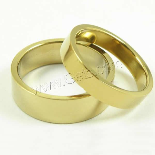 Couple Finger Rings, Stainless Steel, Donut, gold color plated, different size for choice & Customized & different styles for choice, Sold By PC