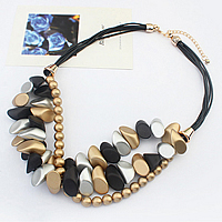 Fashion Statement Necklace, Acrylic, with Waxed Nylon Cord & Zinc Alloy, with 3.5Inch extender chain, plated , nickel, lead & cadmium free, 26mm Approx 23.2 Inch 