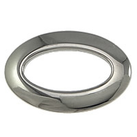 Нержавеющая сталь Связывание кольцо, нержавеющая сталь, Плоская овальная форма, оригинальный цвет продается PC