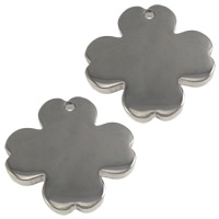 Stainless Steel Clover Pendant, 304 Stainless Steel, Four Leaf Clover, original color Approx 0.5mm 