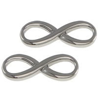 Stainless Steel Charm Connector, 304 Stainless Steel, Infinity, 1/1 loop, original color Approx 