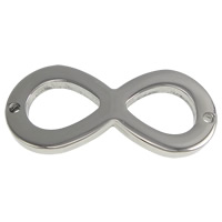 Stainless Steel Charm Connector, 304 Stainless Steel, Infinity, 1/1 loop, original color Approx 1mm 