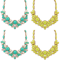 Fashion Statement Necklace, Zinc Alloy, with Resin, with 1.9Inch extender chain, gold color plated, faceted nickel, lead & cadmium free, 45mm Approx 19.6 Inch 