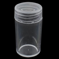 Plastic Bead Container, Column, transparent 