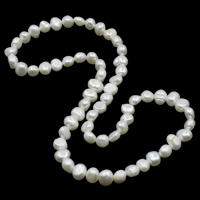 Perlen Armbänder, Natürliche kultivierte Süßwasserperlen, Barock, 2 strängig, keine, 7-8mm, Länge:ca. 15 ZollInch, verkauft von Strang