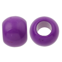 Solid Color Acrylic Beads, Column, large hole Approx 5mm, Approx 