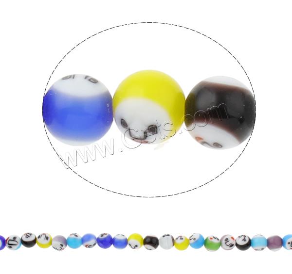Cartoon Lampwork Perlen, handgemacht, verschiedene Größen vorhanden, gemischte Farben, Bohrung:ca. 1mm, Länge:ca. 13.5 ZollInch, verkauft von Strang