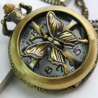 時計ネックレス, 鉄チェーン, とともに 亜鉛合金のダイヤル, 楕円, 45mm, 長さ:約 31 インチ, 売り手 ストランド