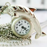 Watch Necklace, Zinc Alloy, Dolphin Approx 23 Inch 