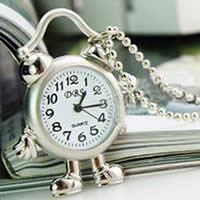 時計ネックレス, 亜鉛合金, 目覚まし時計 長さ:約 23 インチ, 売り手 ストランド