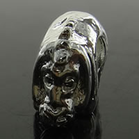 Zinc Alloy European Beads, Hippo, silver color plated, without troll, nickel, lead & cadmium free Approx 4-4.5mm [