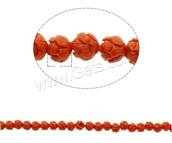 Synthetic Coral Beads, Flower, carved & different size for choice, more colors for choice, Hole:Approx 1mm, Length:Approx 12-15.7 Inch, Sold By Strand