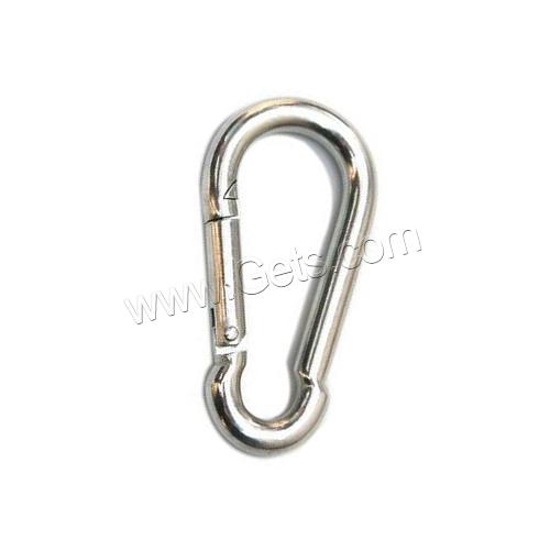 Stainless Steel Carabiner Key Ring, 304 Stainless Steel, different size for choice, original color, Sold By PC