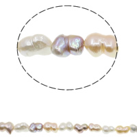 Perles nacres baroques de culture d'eau douce , perle d'eau douce cultivée, naturel, couleurs mélangées, 12-15mm Environ 0.8mm Environ 15.7 pouce, Vendu par brin