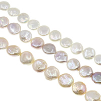 Coin Cultured Freshwater Pearl Beads, natural 13-14mm Approx 0.8mm Approx 15.7 Inch 