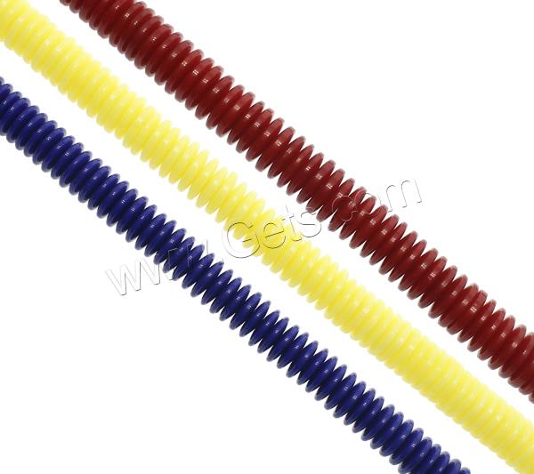 Solid Color Resin Beads, Flat Round, different size for choice, more colors for choice, Hole:Approx 1.5mm, Length:Approx 15.7 Inch, Sold By Strand