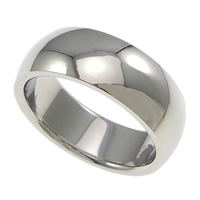 Stainless Steel Finger Ring, 304 Stainless Steel, original color, 8mm, US Ring 