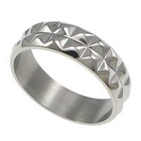 Stainless Steel Finger Ring, 304 Stainless Steel, original color, 7mm, US Ring 