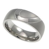 Stainless Steel Finger Ring, 304 Stainless Steel, original color, 7mm, US Ring 