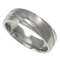 Stainless Steel Finger Ring, 304 Stainless Steel, original color, 6mm, US Ring 