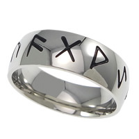Нержавеющая сталь Человек палец кольцо, Нержавеющая сталь 304, эмаль, оригинальный цвет, 7mm, размер:9, продается PC