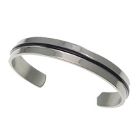 Stainless Steel Cuff Bangle, 304 Stainless Steel, enamel, original color, 10mm Approx 6 Inch 