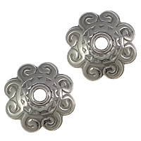Stainless Steel Bead Cap, 304 Stainless Steel, Flower, plated Approx 1mm 