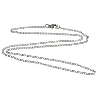 Mode Edelstahl Halskette Kette, unterschiedliche Länge der Wahl & Twist oval, originale Farbe, 2x1.5x0.4mm, verkauft von Strang