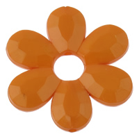 Solid Color Acrylic Beads, Flower, faceted Approx 1mm, Approx 